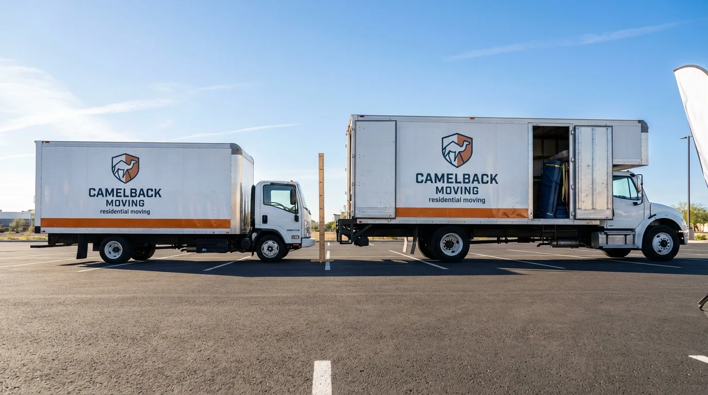 Moving truck size capacity guide in Antwerp