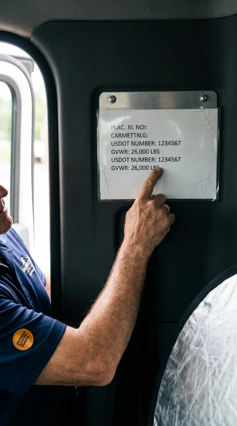 USDOT licensing placard verification in Antwerp